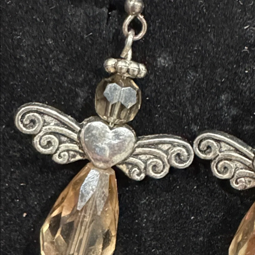 Elegant‎ Silver  Angel Wing Earrings